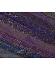 Vintage Indian Purple Silk Embroidered Fabric with Purple, Silver and Gold Tones-15. Asian & Chinese Furniture, Art, Antiques, Vintage Home Décor for sale at FEA Home
