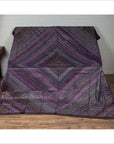Vintage Indian Purple Silk Embroidered Fabric with Purple, Silver and Gold Tones-6. Asian & Chinese Furniture, Art, Antiques, Vintage Home Décor for sale at FEA Home
