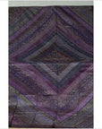 Vintage Indian Purple Silk Embroidered Fabric with Purple, Silver and Gold Tones-1. Asian & Chinese Furniture, Art, Antiques, Vintage Home Décor for sale at FEA Home