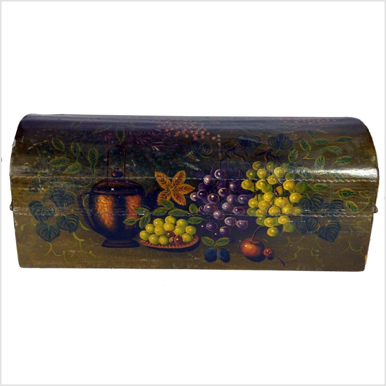 Vintage Indonesian Leather Stationery Box-10. Asian & Chinese Furniture, Art, Antiques, Vintage Home Décor for sale at FEA Home