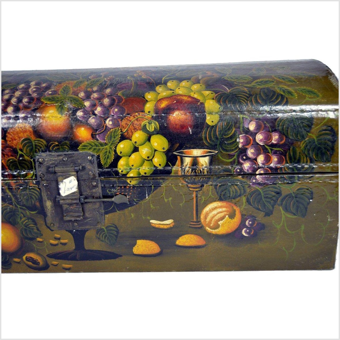 Vintage Indonesian Leather Stationery Box-4. Asian & Chinese Furniture, Art, Antiques, Vintage Home Décor for sale at FEA Home
