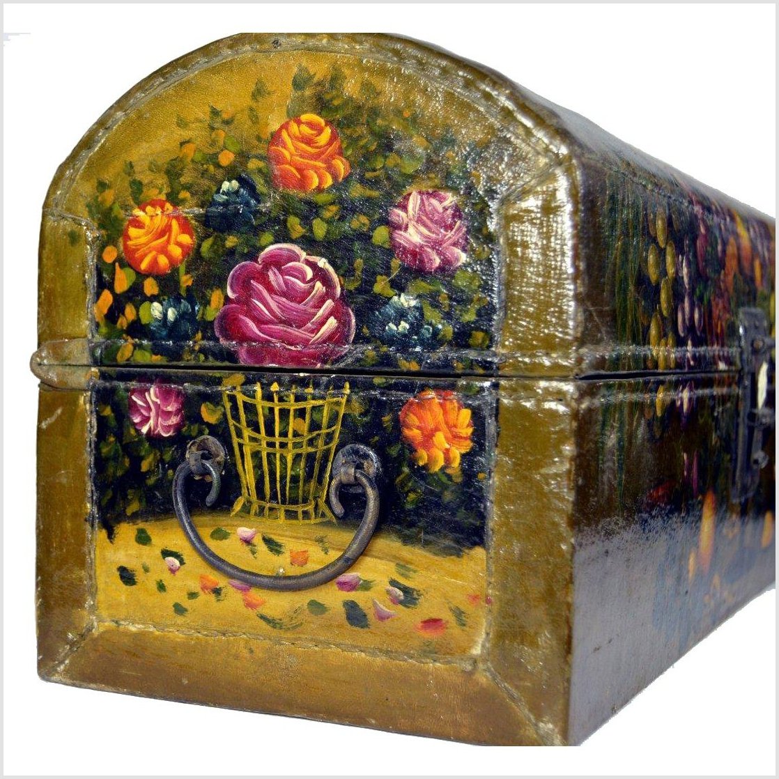 Vintage Indonesian Leather Stationery Box-6. Asian & Chinese Furniture, Art, Antiques, Vintage Home Décor for sale at FEA Home