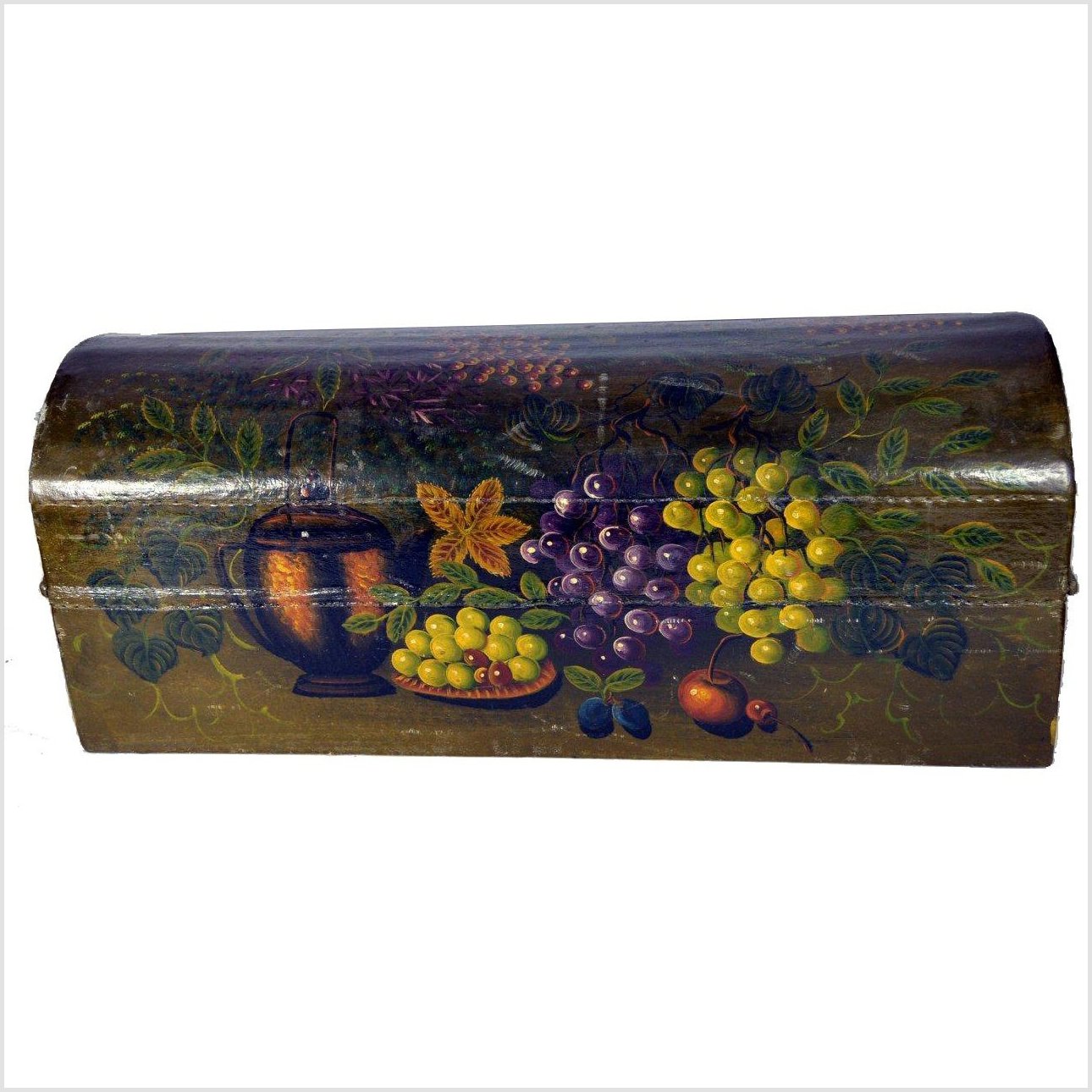 Vintage Indonesian Leather Stationery Box-7. Asian & Chinese Furniture, Art, Antiques, Vintage Home Décor for sale at FEA Home
