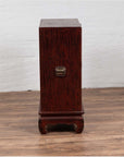 Vintage Japanese Display Cabinet with Red Negora Lacquer and Gilded Calligraphy-15. Asian & Chinese Furniture, Art, Antiques, Vintage Home Décor for sale at FEA Home