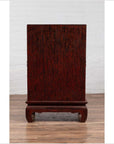 Vintage Japanese Display Cabinet with Red Negora Lacquer and Gilded Calligraphy-17. Asian & Chinese Furniture, Art, Antiques, Vintage Home Décor for sale at FEA Home