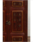 Vintage Japanese Display Cabinet with Red Negora Lacquer and Gilded Calligraphy-8. Asian & Chinese Furniture, Art, Antiques, Vintage Home Décor for sale at FEA Home