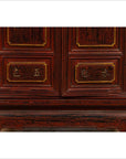 Vintage Japanese Display Cabinet with Red Negora Lacquer and Gilded Calligraphy-9. Asian & Chinese Furniture, Art, Antiques, Vintage Home Décor for sale at FEA Home