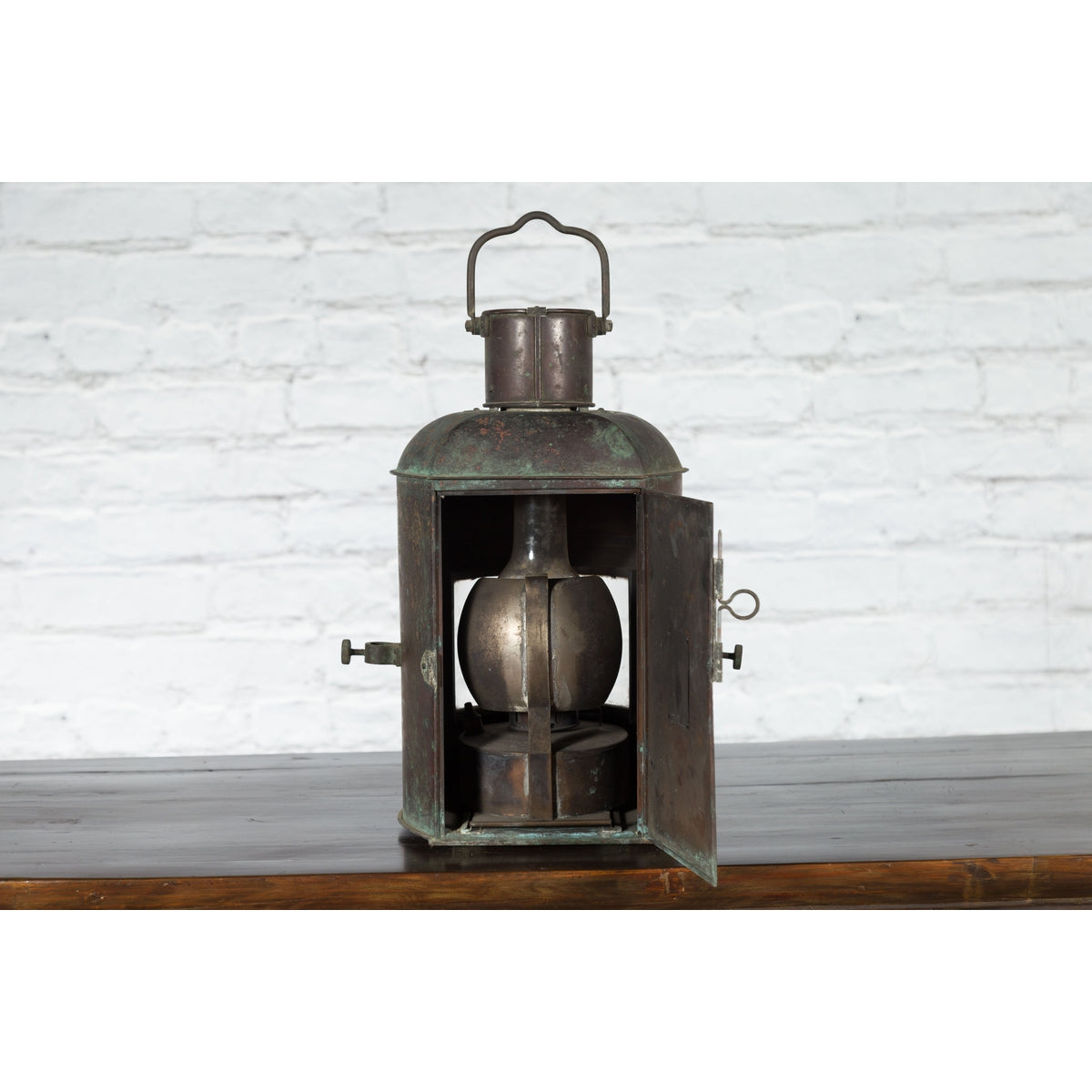 Vintage Japanese Ship's Navigation Stern Light by Nippon Sento Co, Ltd-4. Asian & Chinese Furniture, Art, Antiques, Vintage Home Décor for sale at FEA Home