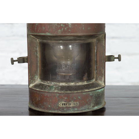 Vintage Japanese Ship's Navigation Stern Light by Nippon Sento Co, Ltd-YNE631-6. Asian & Chinese Furniture, Art, Antiques, Vintage Home Décor for sale at FEA Home
