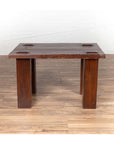 Vintage Javanese Midcentury Wooden Bench with Raised Motifs and Straight Legs-6. Asian & Chinese Furniture, Art, Antiques, Vintage Home Décor for sale at FEA Home