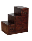 Vintage Javanese Staircase Tansu Cabinet in Japanese Style with Four Drawers-1. Asian & Chinese Furniture, Art, Antiques, Vintage Home Décor for sale at FEA Home