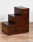 Vintage Javanese Staircase Tansu Cabinet in Japanese Style with Four Drawers-2. Asian & Chinese Furniture, Art, Antiques, Vintage Home Décor for sale at FEA Home
