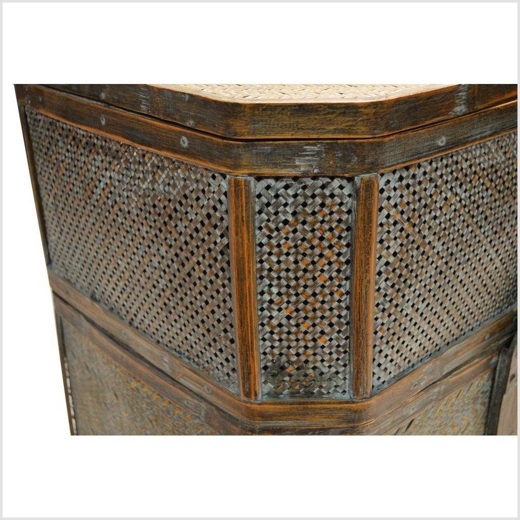 Vintage Large Woven Rattan Basket-5. Asian & Chinese Furniture, Art, Antiques, Vintage Home Décor for sale at FEA Home