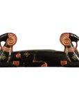 Vintage Northern Thai Double Ram Painted Sculpture with Gilt and Jewelry Motifs-1. Asian & Chinese Furniture, Art, Antiques, Vintage Home Décor for sale at FEA Home