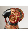 Vintage Northern Thai Double Ram Painted Sculpture with Gilt and Jewelry Motifs-11. Asian & Chinese Furniture, Art, Antiques, Vintage Home Décor for sale at FEA Home