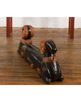 Vintage Northern Thai Double Ram Painted Sculpture with Gilt and Jewelry Motifs-15. Asian & Chinese Furniture, Art, Antiques, Vintage Home Décor for sale at FEA Home