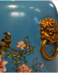 Vintage Porcelain Hand Painted Flowers and Birds Vase-3. Asian & Chinese Furniture, Art, Antiques, Vintage Home Décor for sale at FEA Home