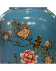 Vintage Porcelain Hand Painted Flowers and Birds Vase-5. Asian & Chinese Furniture, Art, Antiques, Vintage Home Décor for sale at FEA Home