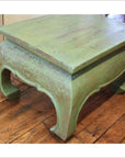 Vintage Teakwood Prayer Table - Green-1. Asian & Chinese Furniture, Art, Antiques, Vintage Home Décor for sale at FEA Home