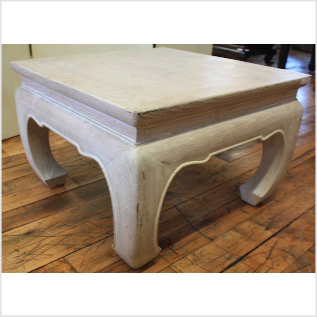 Vintage Teakwood Prayer Table - White-2. Asian & Chinese Furniture, Art, Antiques, Vintage Home Décor for sale at FEA Home