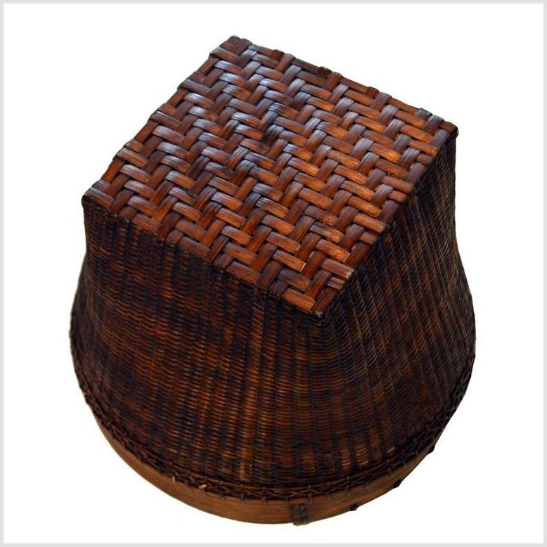Vintage Thai Grain Basket-7. Asian & Chinese Furniture, Art, Antiques, Vintage Home Décor for sale at FEA Home