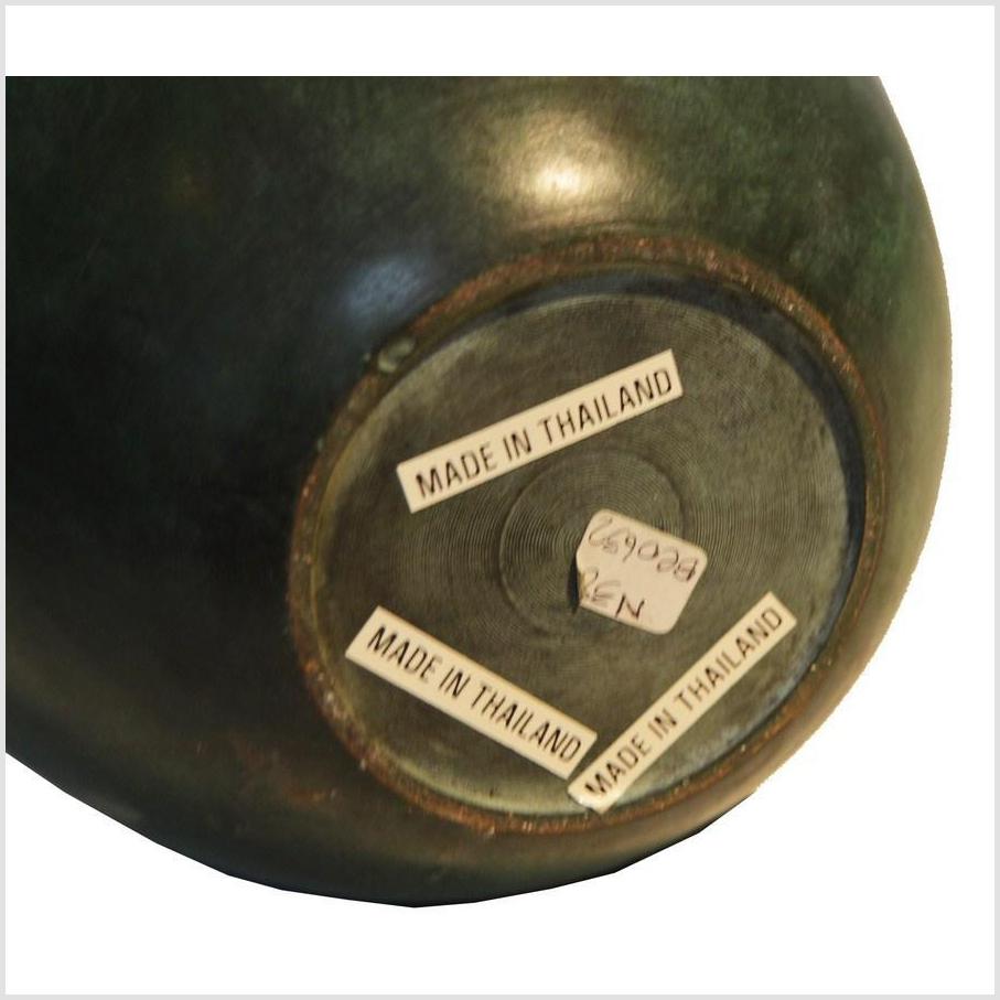 Vintage Thai Green Bronze Urn-5. Asian & Chinese Furniture, Art, Antiques, Vintage Home Décor for sale at FEA Home