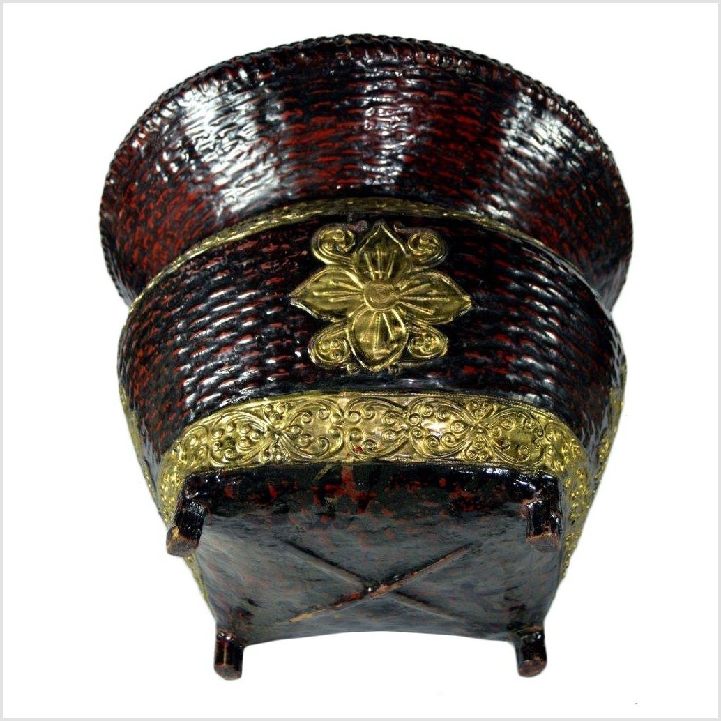 Woven Bamboo Offering Basket-3. Asian & Chinese Furniture, Art, Antiques, Vintage Home Décor for sale at FEA Home