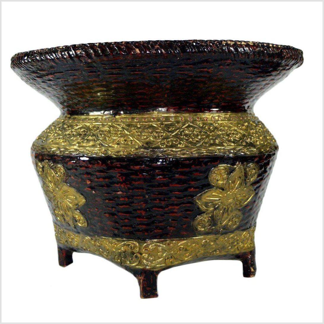 Woven Bamboo Offering Basket-7. Asian & Chinese Furniture, Art, Antiques, Vintage Home Décor for sale at FEA Home