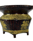 Woven Bamboo Offering Basket-7. Asian & Chinese Furniture, Art, Antiques, Vintage Home Décor for sale at FEA Home