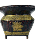 Woven Bamboo Offering Basket-1. Asian & Chinese Furniture, Art, Antiques, Vintage Home Décor for sale at FEA Home