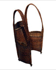 Woven Rattan Carrying Basket-3. Asian & Chinese Furniture, Art, Antiques, Vintage Home Décor for sale at FEA Home