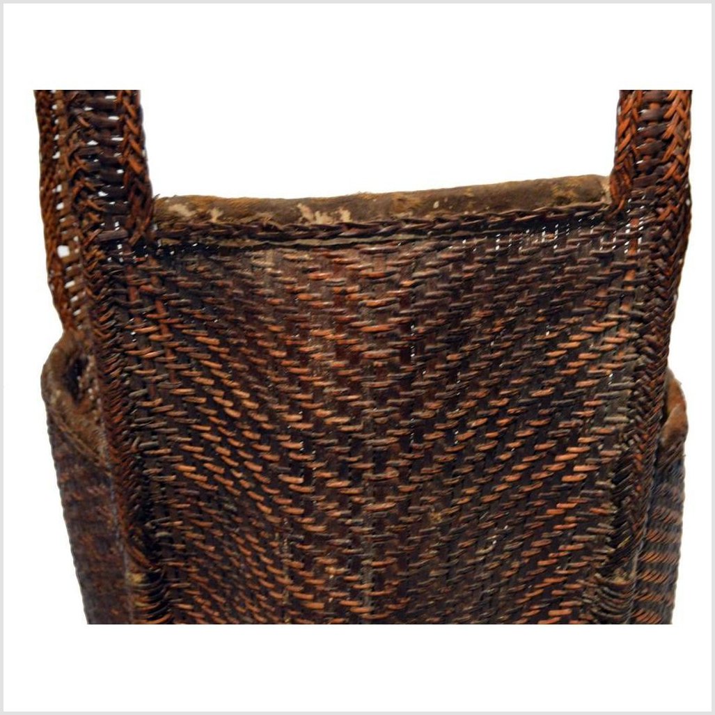 Woven Rattan Carrying Basket-5. Asian & Chinese Furniture, Art, Antiques, Vintage Home Décor for sale at FEA Home