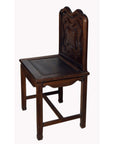 Yumu Chinese 19th Century Side Chair with Dark Lacquered Finish and Cartouche-4. Asian & Chinese Furniture, Art, Antiques, Vintage Home Décor for sale at FEA Home