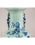 19th Century Porcelain Vase with Cobalt Blue Scholar Images