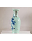 19th Century Porcelain Vase with Cobalt Blue Scholar Images