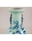19th Century Porcelain Vase with Cobalt Blue Scholar Images