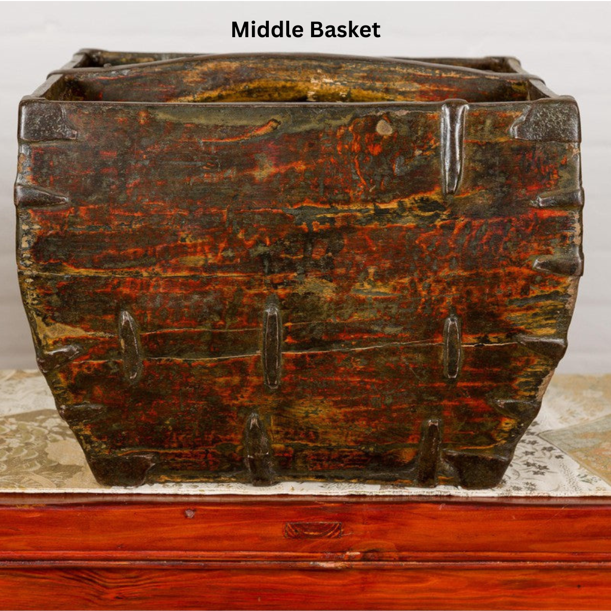 Wooden Rice Measure Baskets with Handles, Sold Each