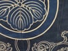 Indigo Panel with Crest Motif in Wooden Frame