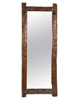Antique Country Style Driftwood Made into Full Length Mirror, Rustic Character