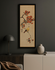 Framed Watercolor Painting of Bird on Flowering Branch-1. Asian & Chinese Furniture, Art, Antiques, Vintage Home Décor for sale at FEA Home