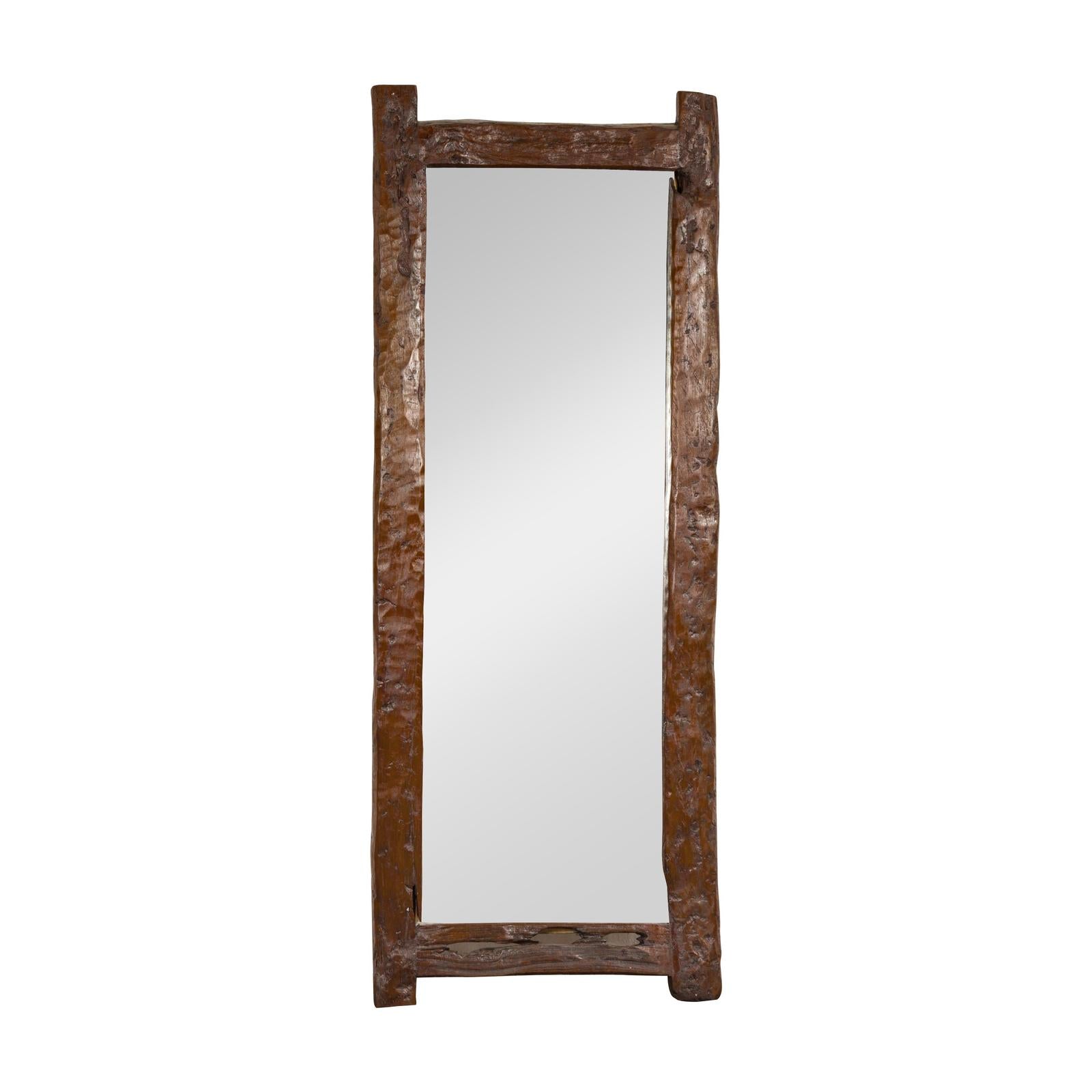 Antique Country Style Driftwood Made into Full Length Mirror, Rustic Character