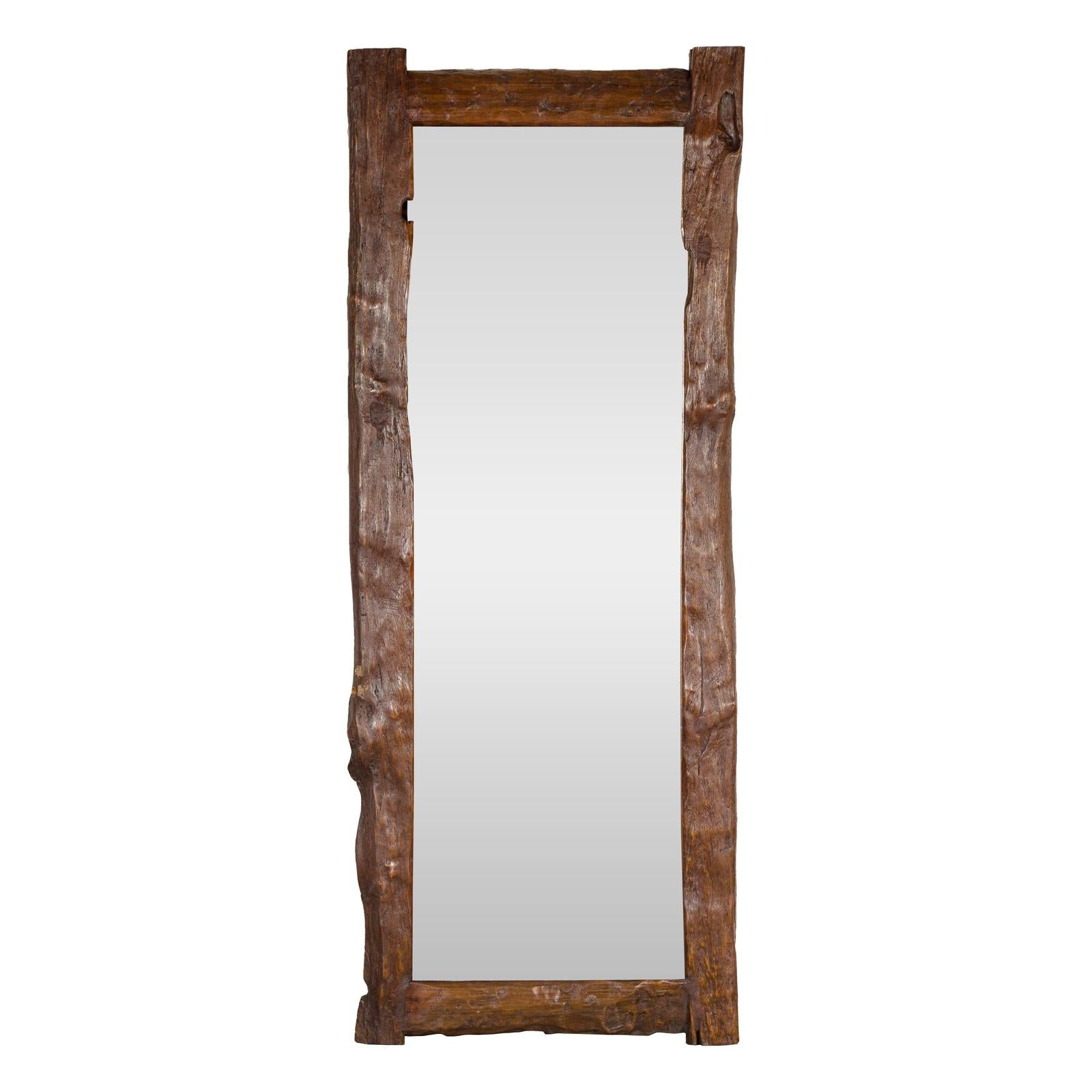 Antique Country Style Driftwood Made into Full Length Mirror, Rustic Character