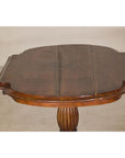 Colonial Tripod Table with Turned Pedestal and Scrolled Legs