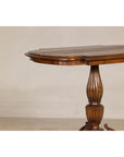 Colonial Tripod Table with Turned Pedestal and Scrolled Legs