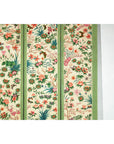 Hand-Painted Floral Screen with Butterflies, Vintage Four-Panel Divider