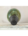 Greenish-Brown Studio Vase with Rounded Belly and Tapered Base, Signed