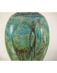 Greenish-Brown Studio Vase with Rounded Belly and Tapered Base, Signed