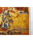 Four-Panel Orientalist Screen Depicting Lavish Interior