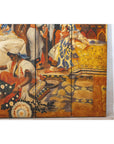 Four-Panel Orientalist Screen Depicting Lavish Interior