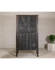 Late Qing Dynasty Elm Armoire with Storage Drawers and Hidden Lower Compartment